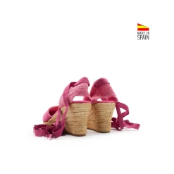 Espardeña fucsia con cintas