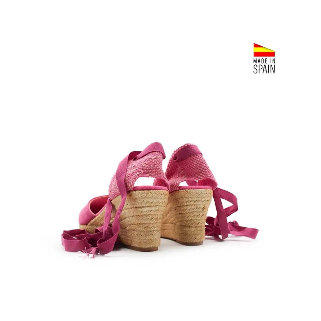 Espardeña fucsia con cintas