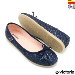 Manoletina glitter azul marino