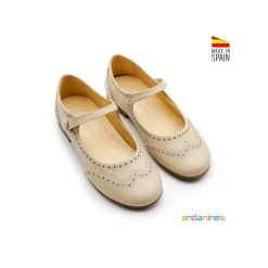 Mercedita beige brogue ingles