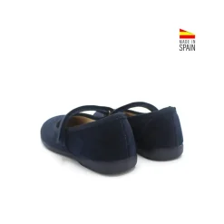 Mercedita bianca azul marino