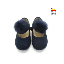 Mercedita bianca azul marino