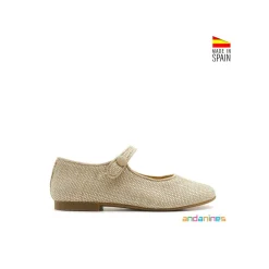 Mercedita efecto rafia beige