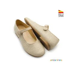 Mercedita efecto rafia beige