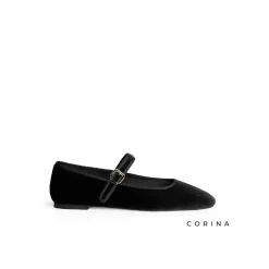 Mercedita negra terciopelo Corina