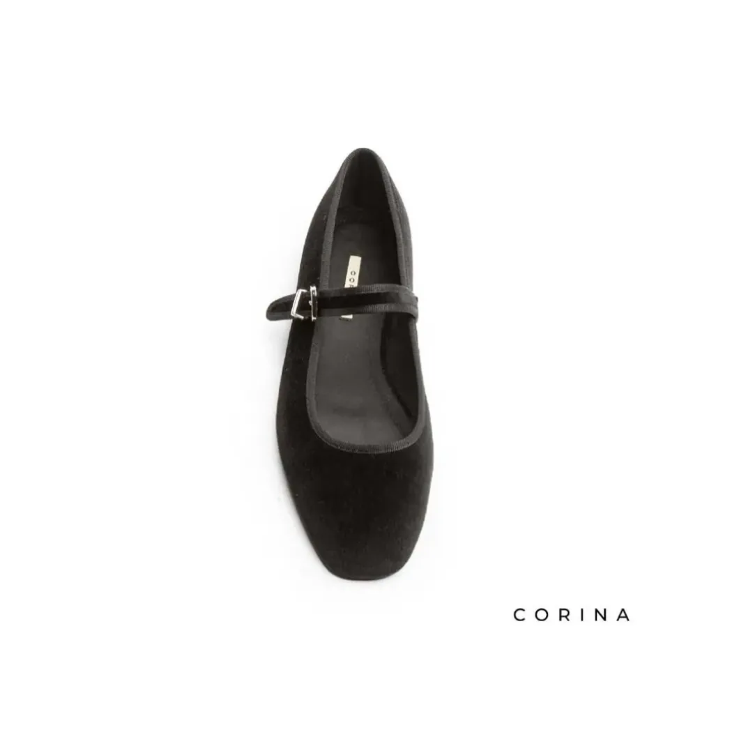 Mercedita negra terciopelo Corina
