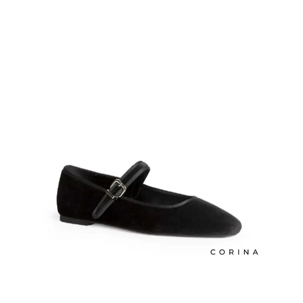 Mercedita negra terciopelo Corina