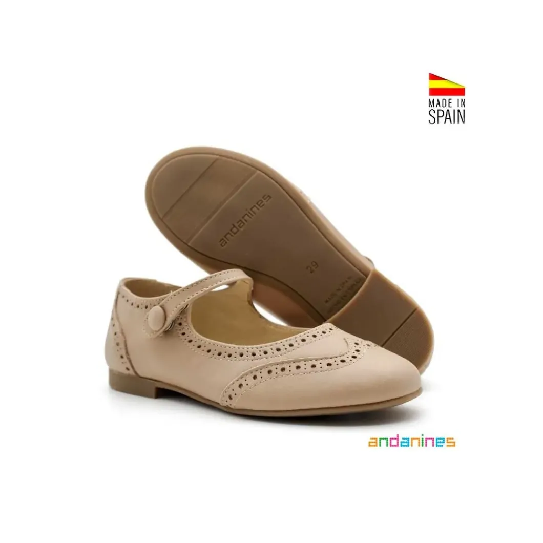 Mercedita taupe brogue ingles