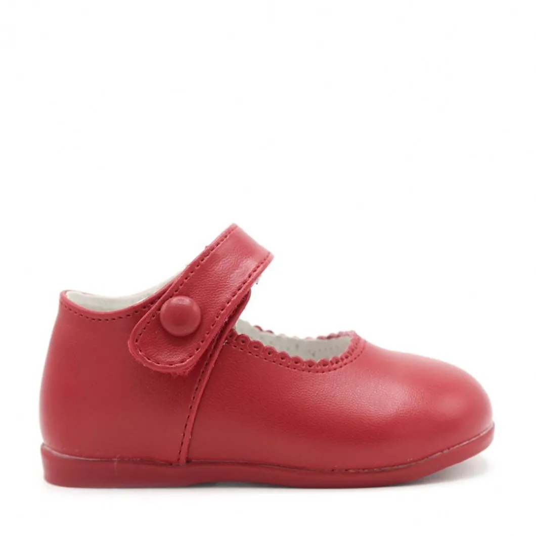 Merceditas niña basic roja