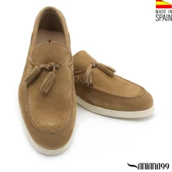 Mocasines nauticos borlas arena