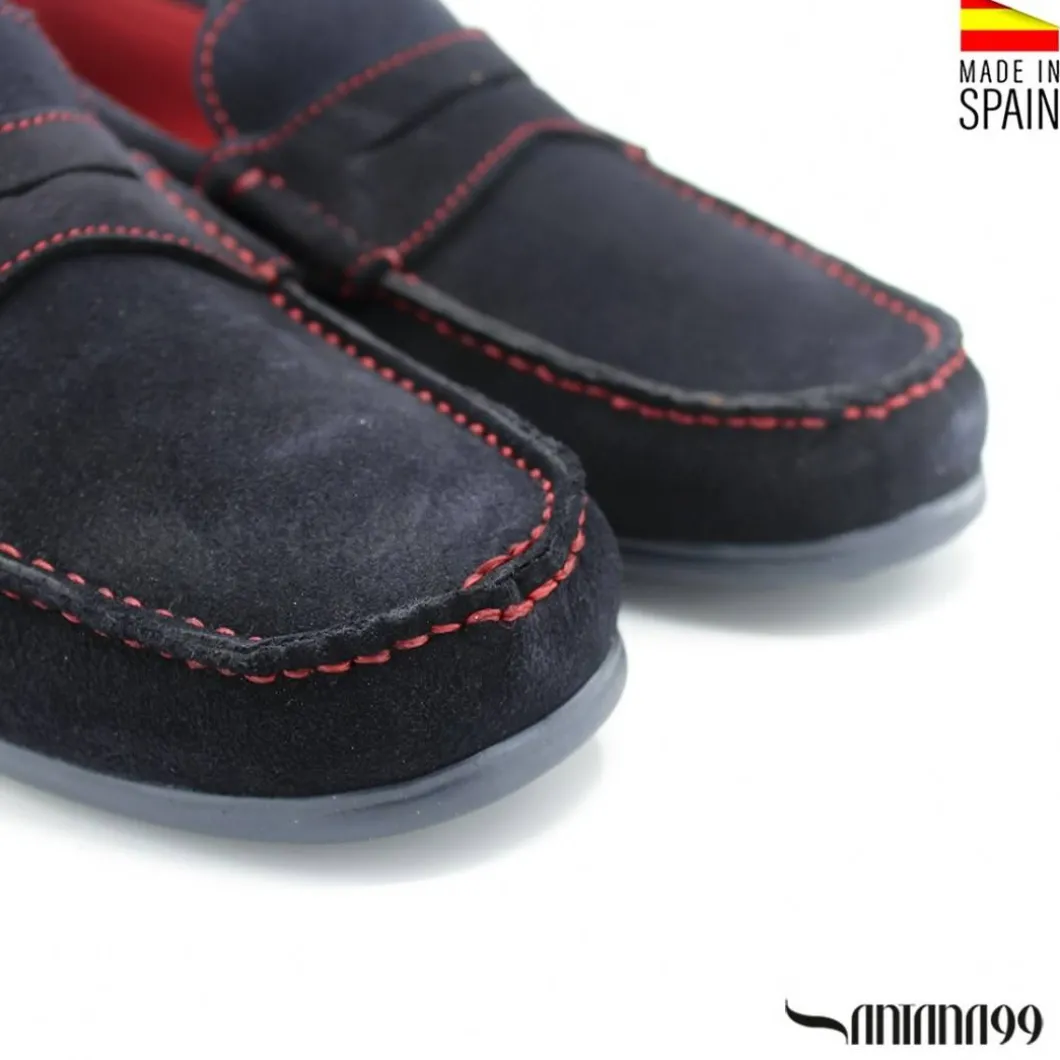 Mocasín antifaz azul marino