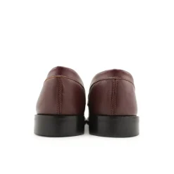 Mocasín antifaz burdeos de piel