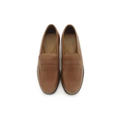 Mocasín antifaz camel de piel