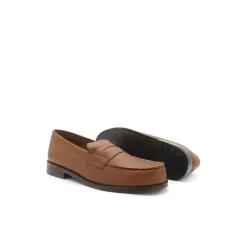 Mocasín antifaz camel de piel