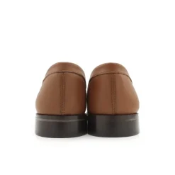 Mocasín antifaz camel de piel