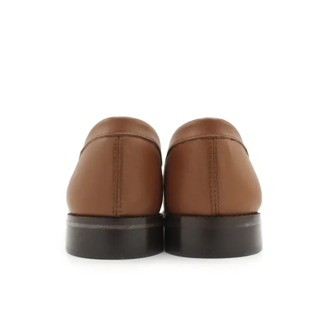 Mocasín antifaz camel de piel