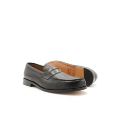 Mocasín antifaz negro de piel