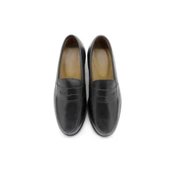 Mocasín antifaz negro de piel