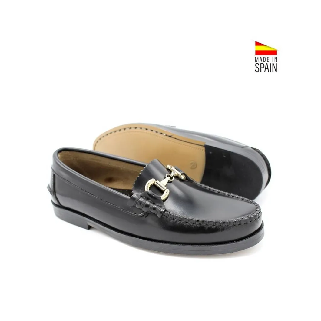 Mocasín cadena 504 negro