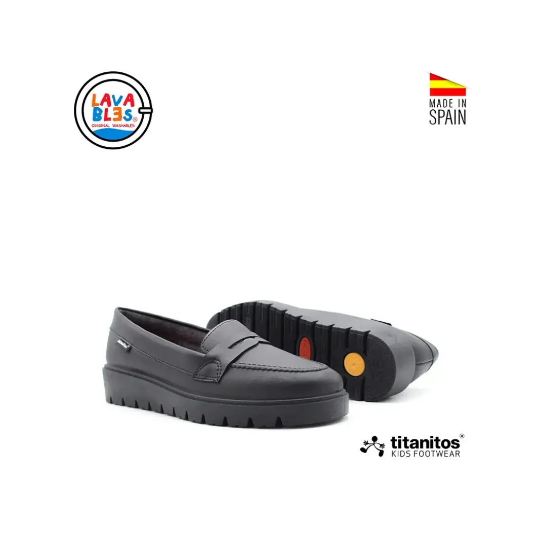 Mocasín colegial marino C990 Titanitos