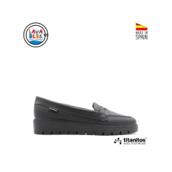 Mocasín colegial negro C990 Titanitos
