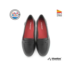 Mocasín colegial negro C990 Titanitos