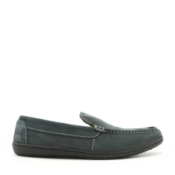 Mocasín de verano azul de piel
