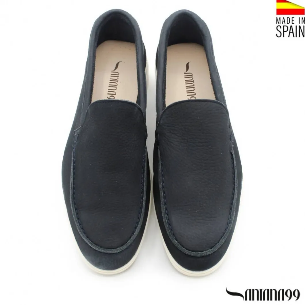 MOCASÍN NOBUCK AZUL MARINO