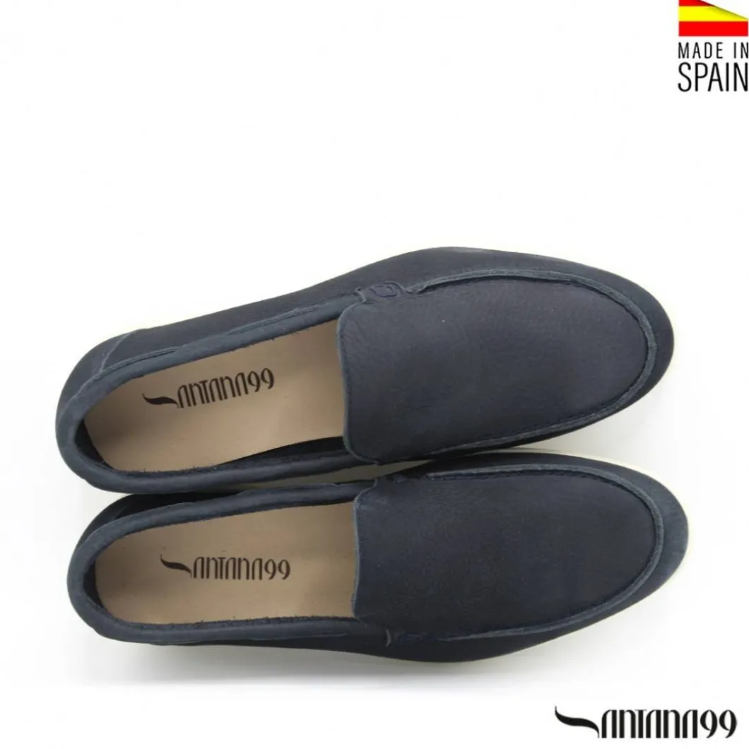 MOCASÍN NOBUCK AZUL MARINO