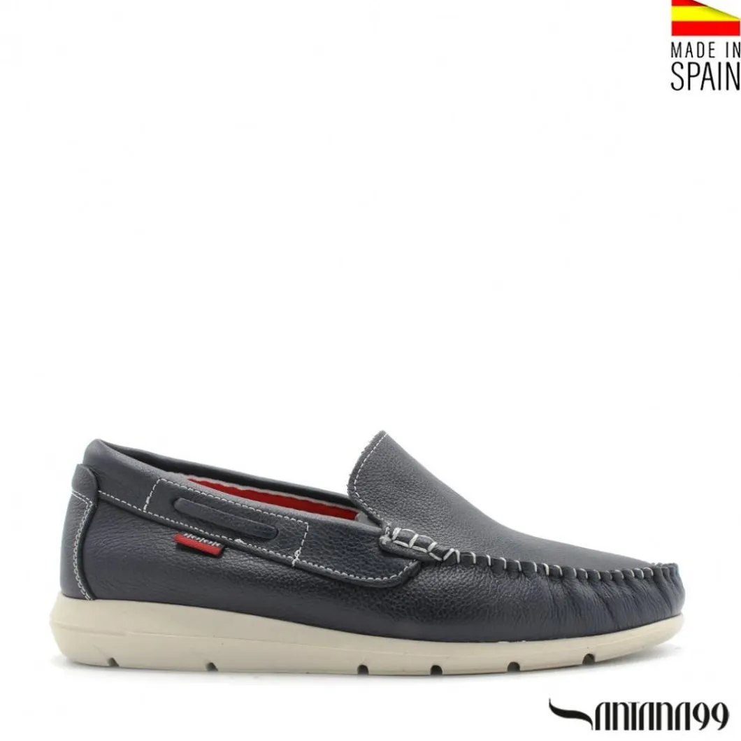 MOCASÍN PIEL CUPRA AZUL MARINO