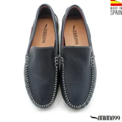 MOCASÍN PIEL CUPRA AZUL MARINO