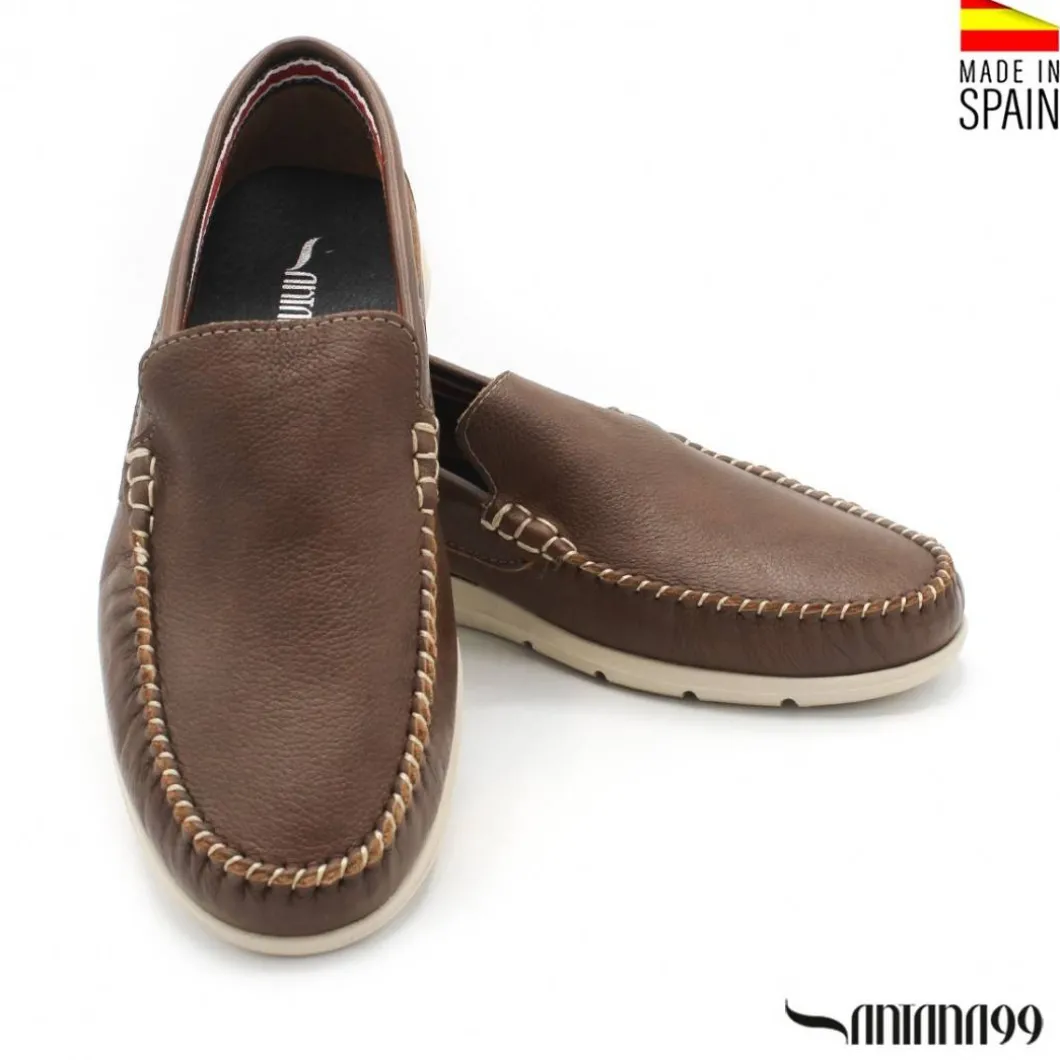 MOCASÍN PIEL CUPRA MARRÓN