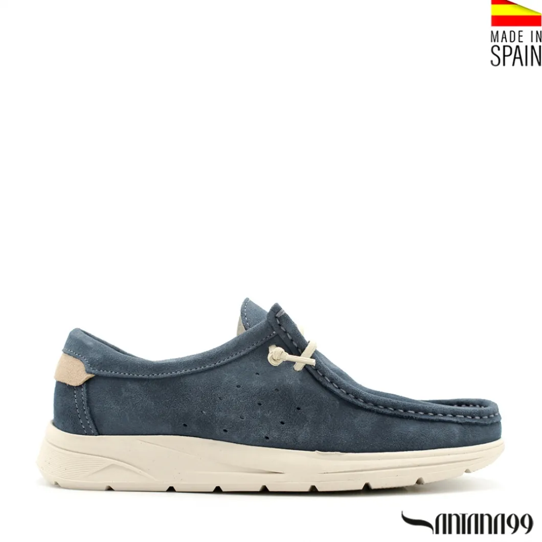 Mocasín wallabee azul jeans