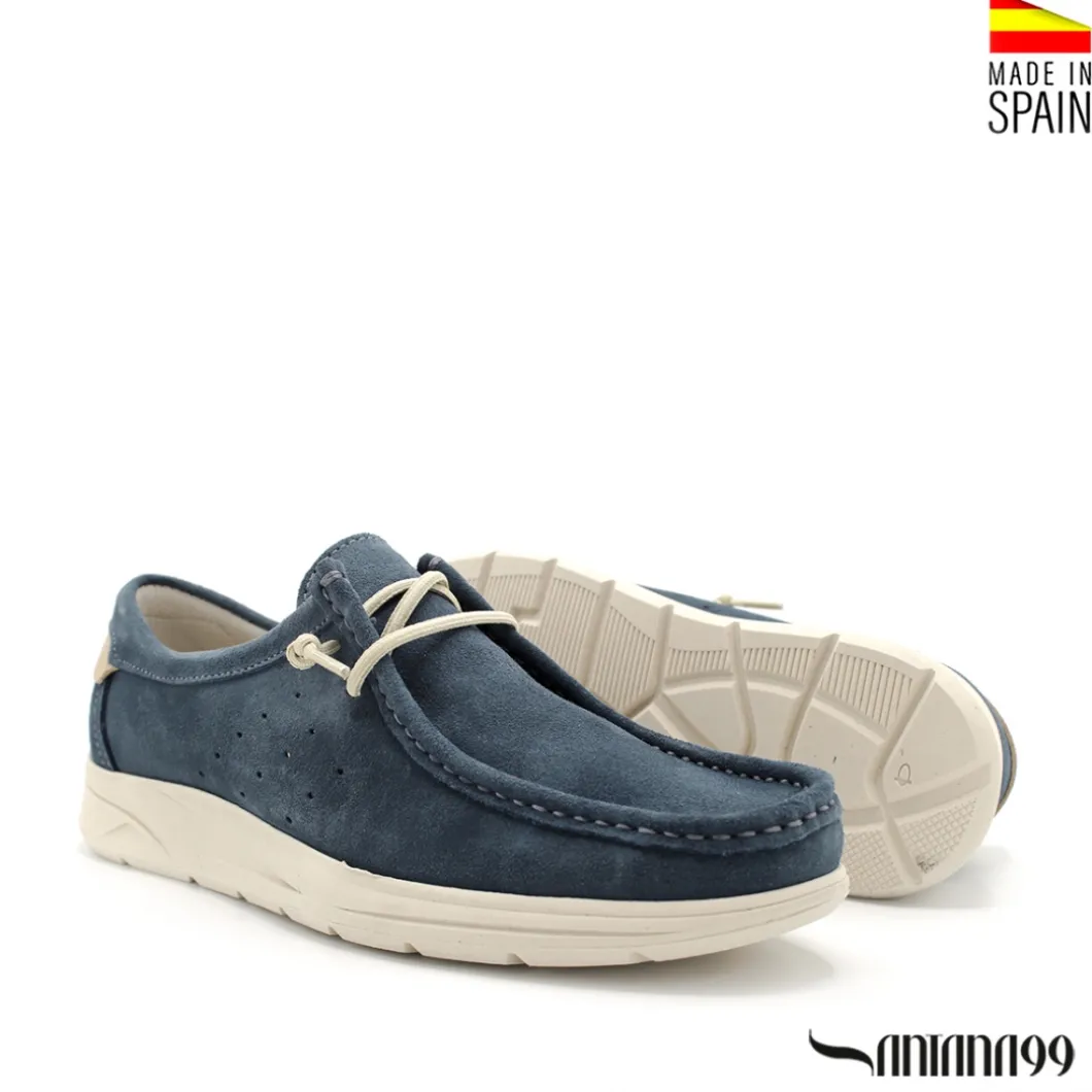 Mocasín wallabee azul jeans
