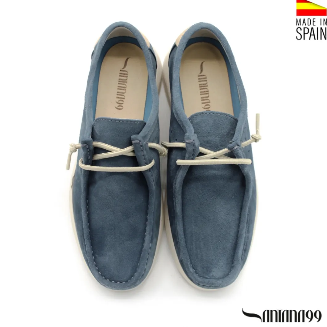 Mocasín wallabee azul jeans
