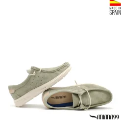 Mocasín wallabee verde mint