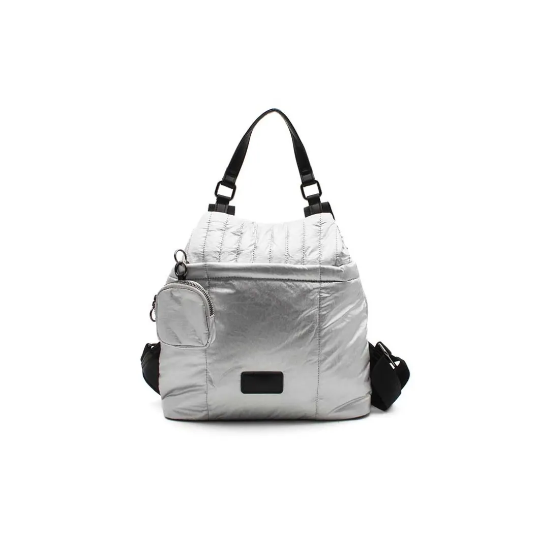 Mochila acolchada plata