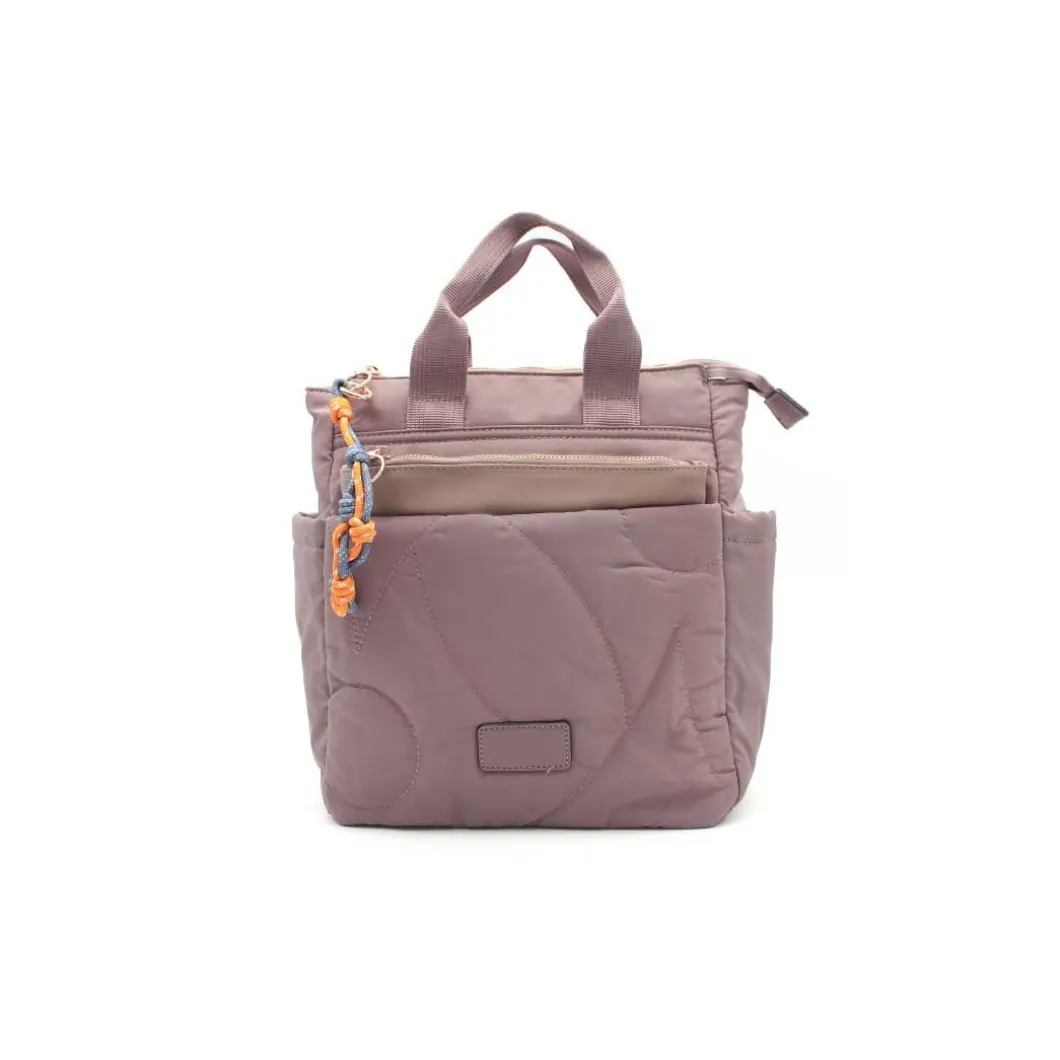Mochila malva nylon con monedero