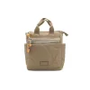 Mochila taupe nylon con monedero