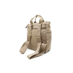 Mochila taupe nylon con monedero