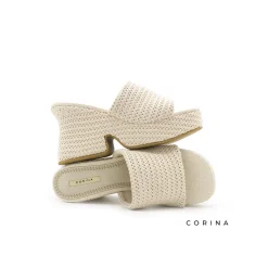 Mule con tacon y plataforma de crochet