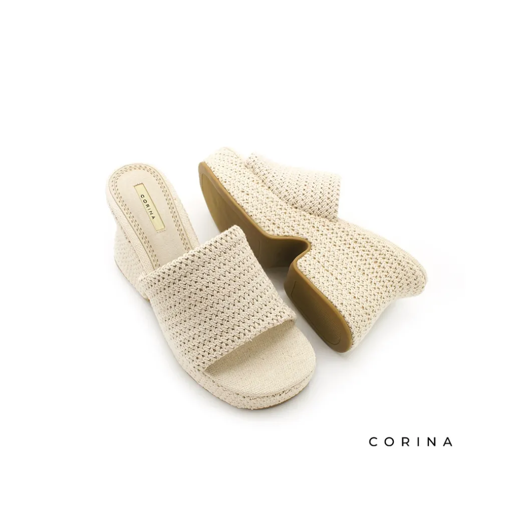 Mule con tacon y plataforma de crochet