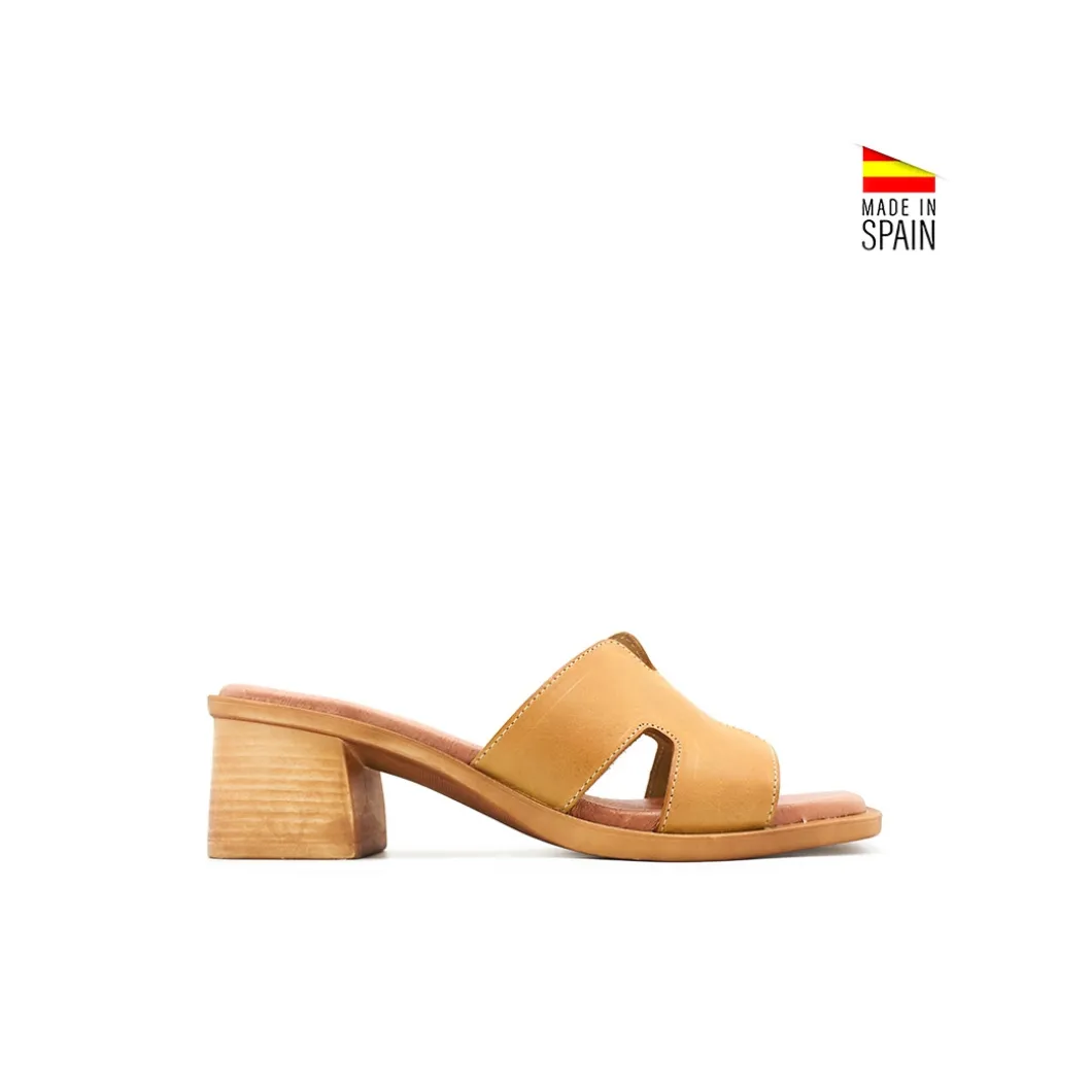 Mule tacón H amarillo