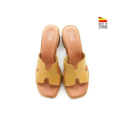 Mule tacón H amarillo