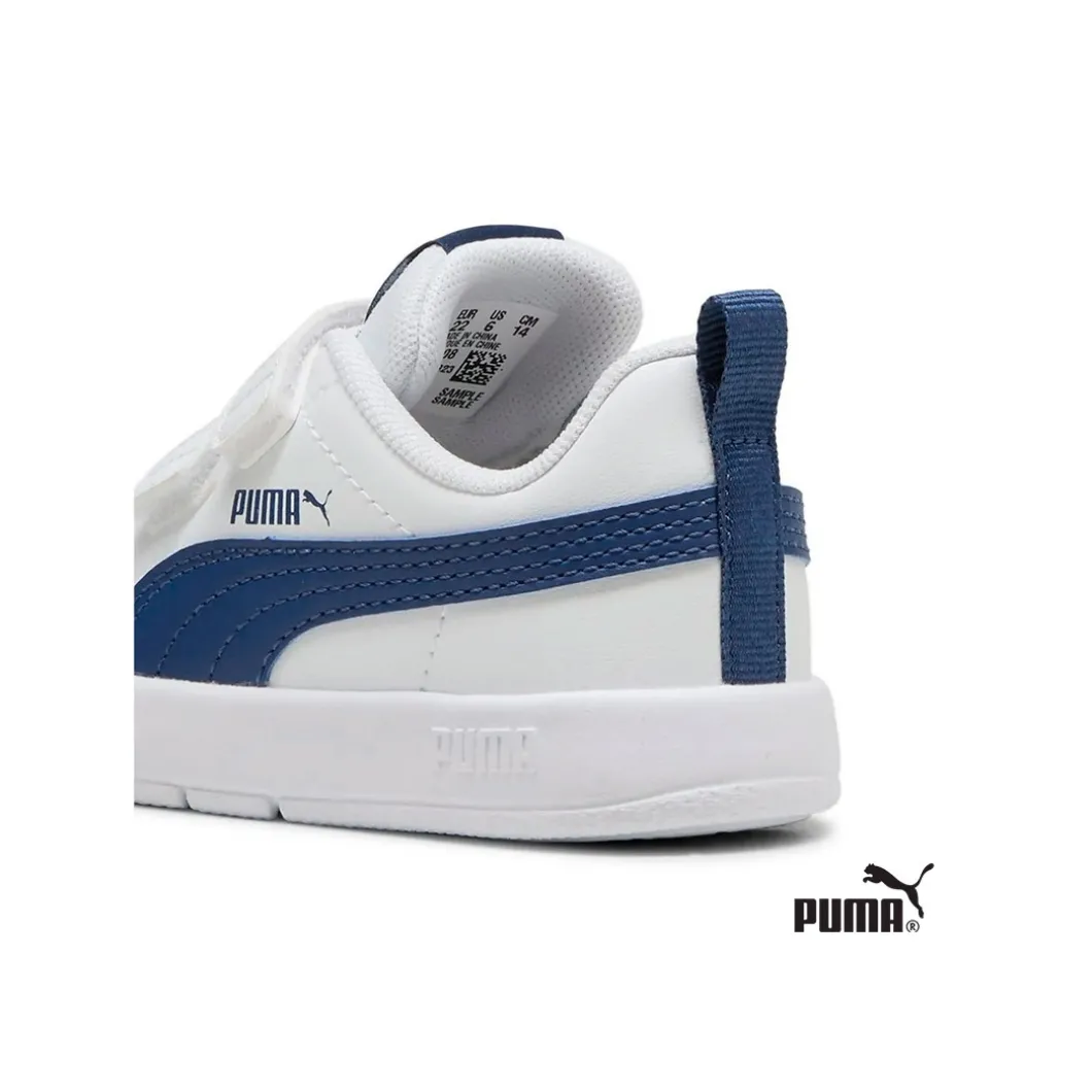 Puma Courtflex V3 V PS Blanco-Azul