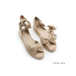 Sandalia alpargata taupe M4340