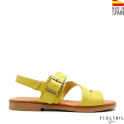 Sandalia amarilla bali de piel