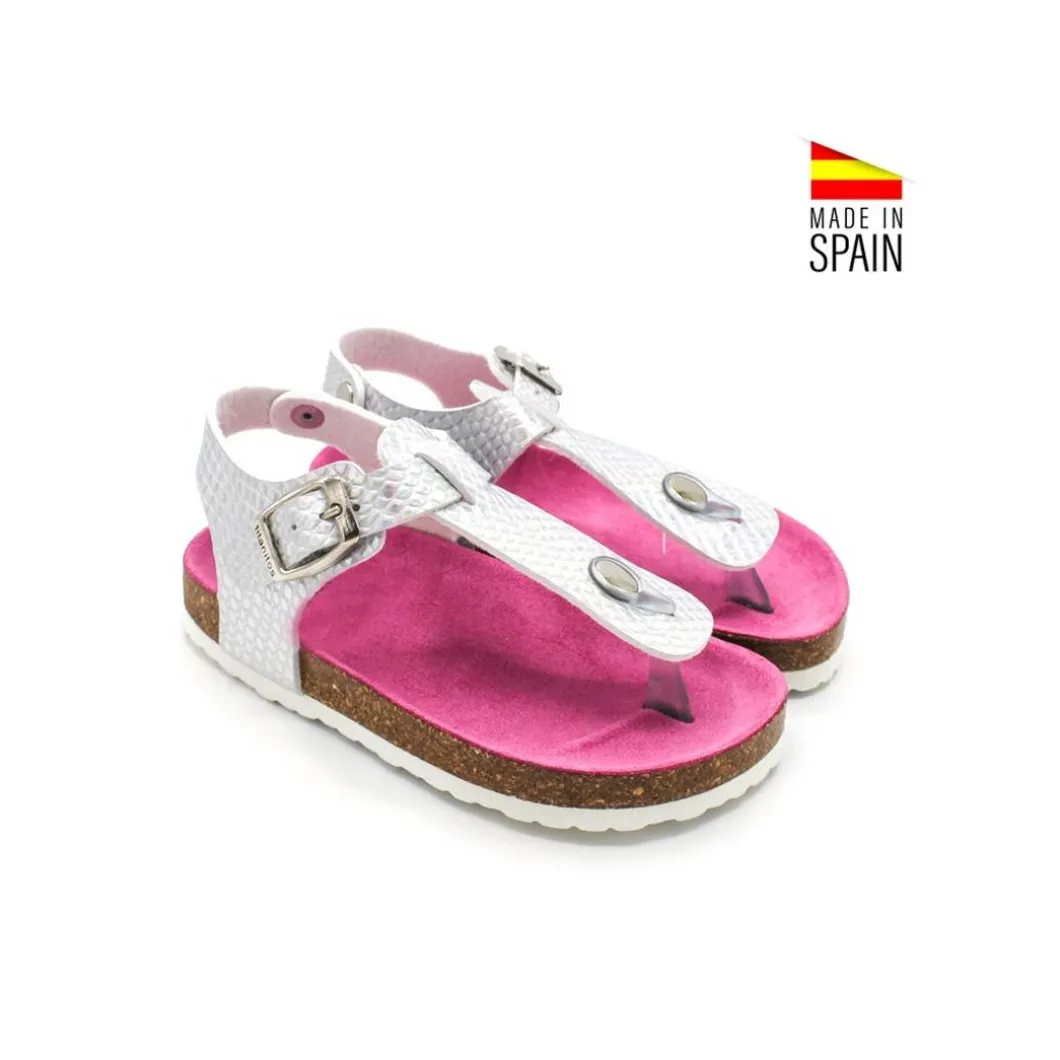 SANDALIA BIO ESCLAVA SNAKE PLATA