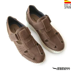Sandalia cerrada marrón nobuck superflex