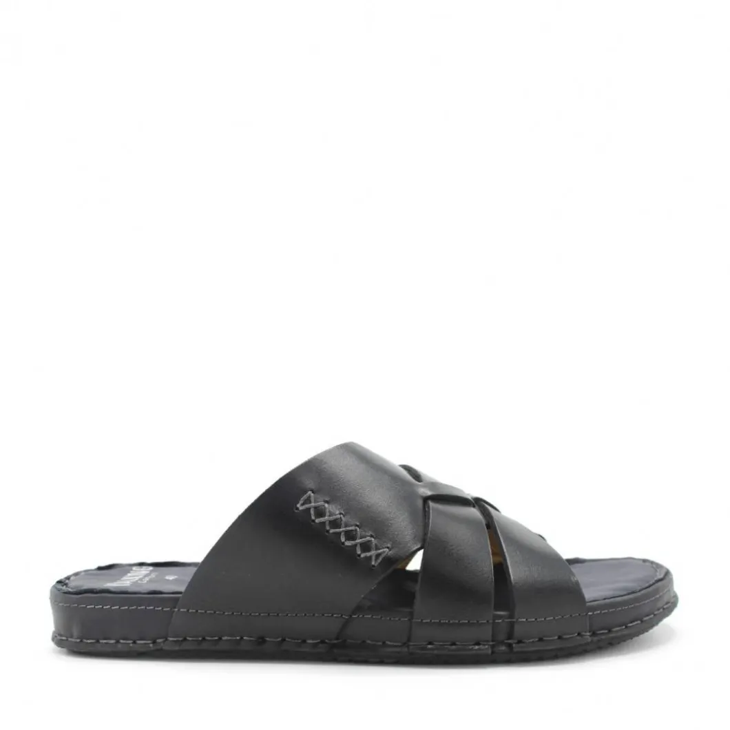 SANDALIA CONFORT PIEL NEGRA
